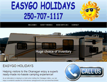 Tablet Screenshot of easygoholidays.ca